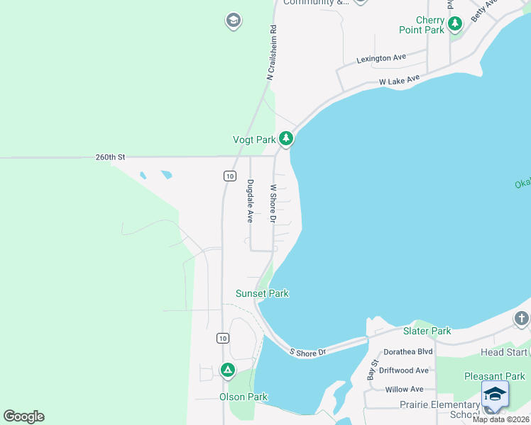 map of restaurants, bars, coffee shops, grocery stores, and more near 760 West Shore Drive in Worthington