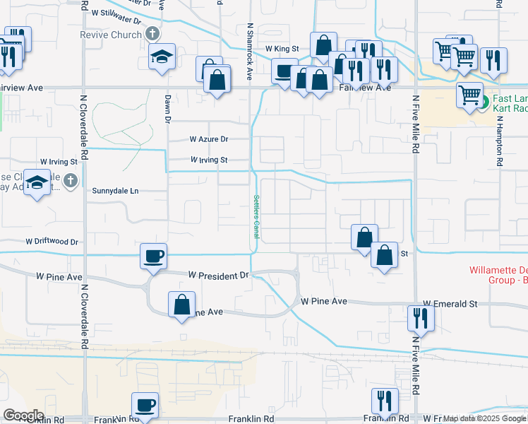 map of restaurants, bars, coffee shops, grocery stores, and more near 638 Timathy Road in Boise