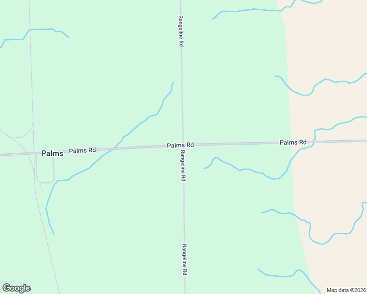 map of restaurants, bars, coffee shops, grocery stores, and more near 6498 Rangeline Road in Palms