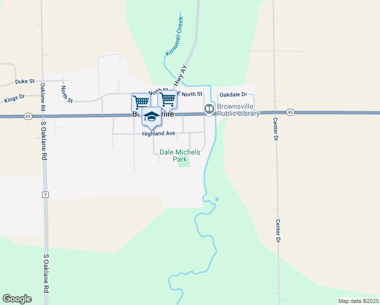 map of restaurants, bars, coffee shops, grocery stores, and more near 474 Prospect Avenue in Brownsville