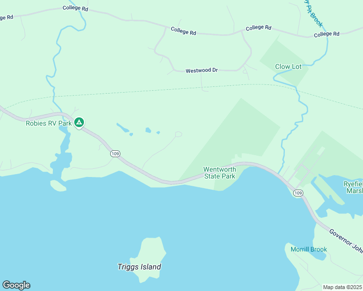 map of restaurants, bars, coffee shops, grocery stores, and more near 267 New Hampshire 109 in Wolfeboro