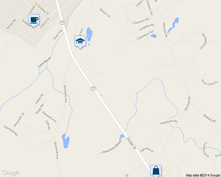 map of restaurants, bars, coffee shops, grocery stores, and more near 88 Ocean House Rd in Cape Elizabeth