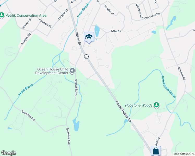 map of restaurants, bars, coffee shops, grocery stores, and more near 93 Ocean House Road in Cape Elizabeth