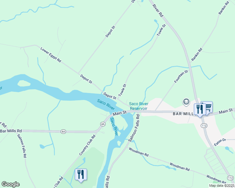 map of restaurants, bars, coffee shops, grocery stores, and more near 4 Towle Street in Buxton