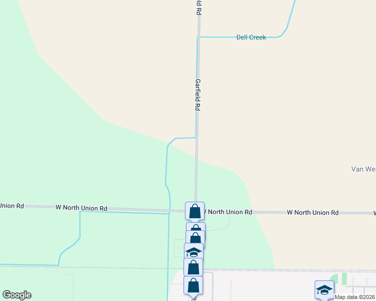 map of restaurants, bars, coffee shops, grocery stores, and more near 4212-4498 Garfield Rd in Auburn