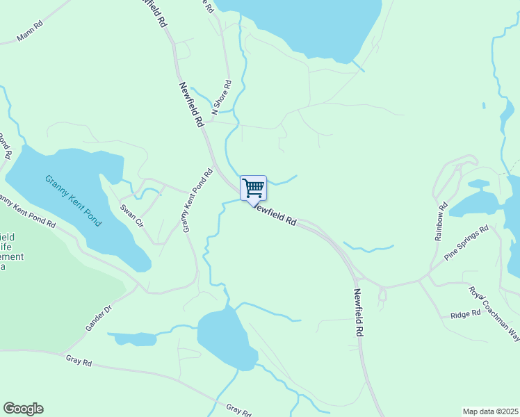 map of restaurants, bars, coffee shops, grocery stores, and more near 590 Newfield Road in Shapleigh