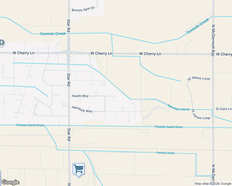 map of restaurants, bars, coffee shops, grocery stores, and more near 4658 Heath Way in Nampa