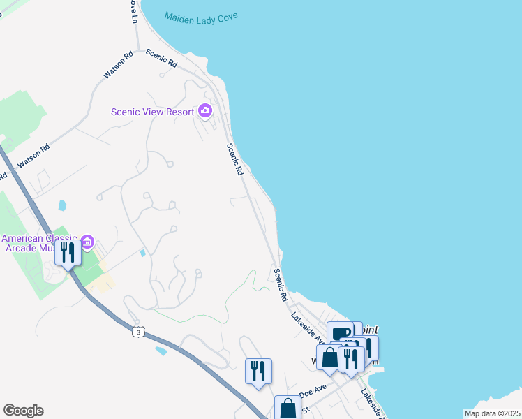 map of restaurants, bars, coffee shops, grocery stores, and more near 629 Scenic Road in Laconia