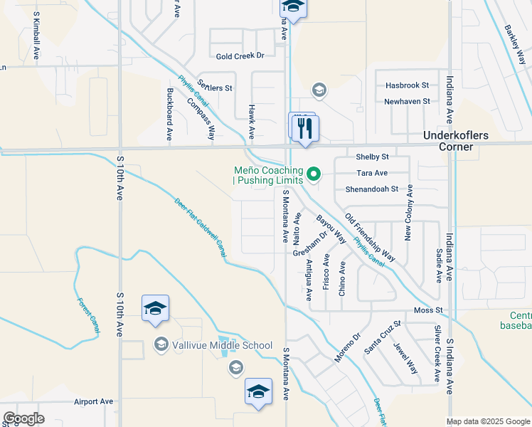 map of restaurants, bars, coffee shops, grocery stores, and more near 16765 Naito Avenue in Caldwell