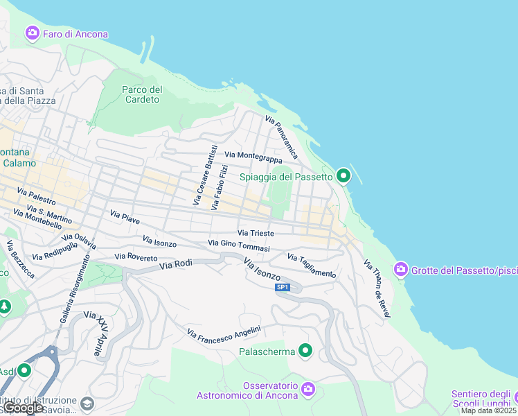 map of restaurants, bars, coffee shops, grocery stores, and more near in Ancona