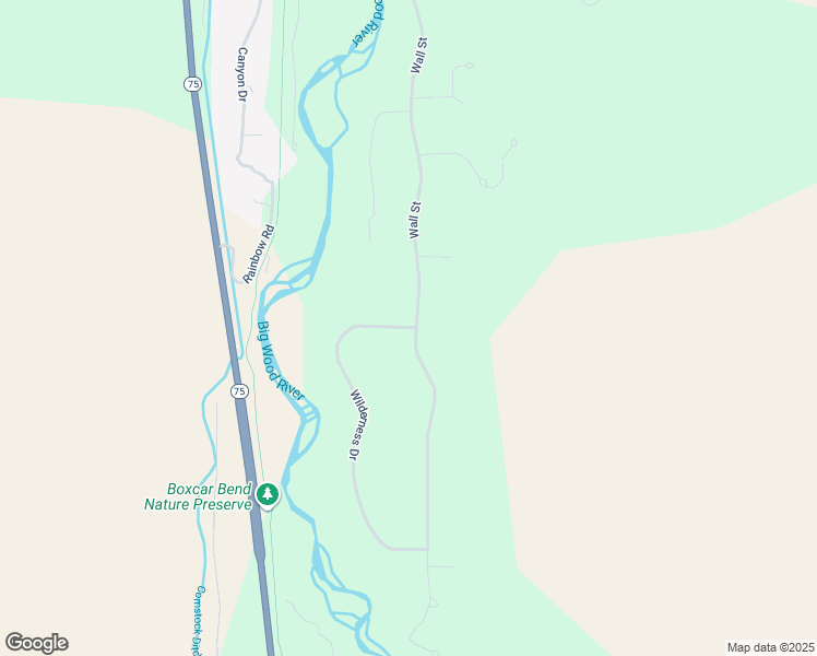 map of restaurants, bars, coffee shops, grocery stores, and more near 145 Wilderness Dr in Hailey