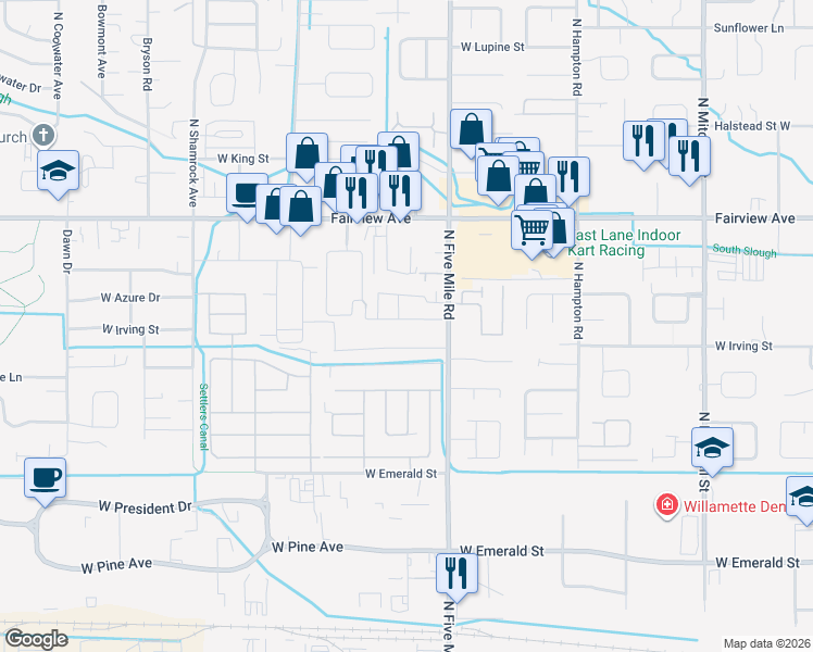 map of restaurants, bars, coffee shops, grocery stores, and more near 10745 West Jewell Street in Boise