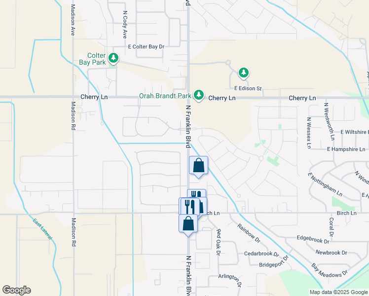 map of restaurants, bars, coffee shops, grocery stores, and more near 16772 Snowgoose Street in Nampa