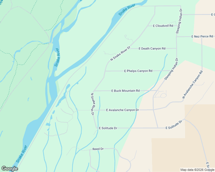 map of restaurants, bars, coffee shops, grocery stores, and more near 9425 North Snake River Drive in Jackson