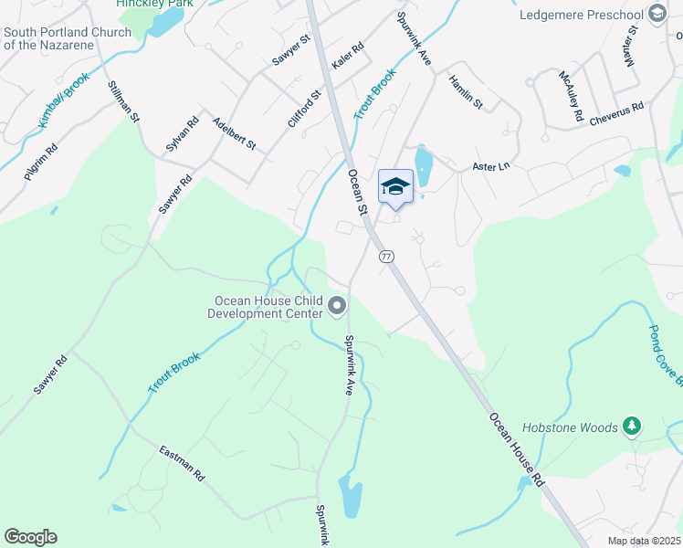 map of restaurants, bars, coffee shops, grocery stores, and more near 155 Spurwink Avenue in Cape Elizabeth