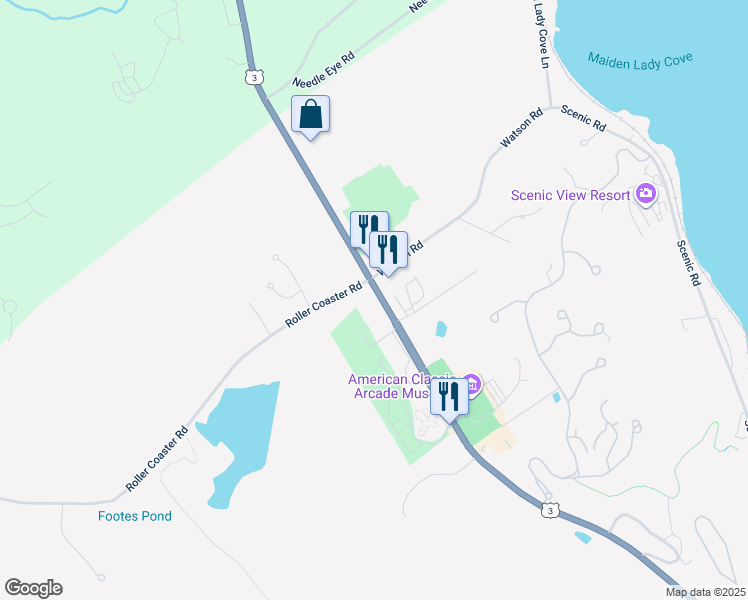 map of restaurants, bars, coffee shops, grocery stores, and more near 686 Endicott Street North in Laconia