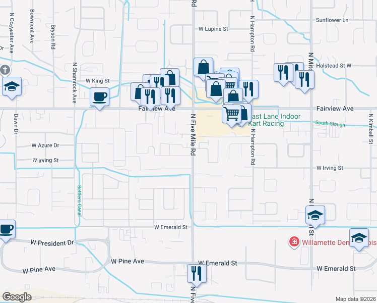 map of restaurants, bars, coffee shops, grocery stores, and more near 1331 North Five Mile Road in Boise