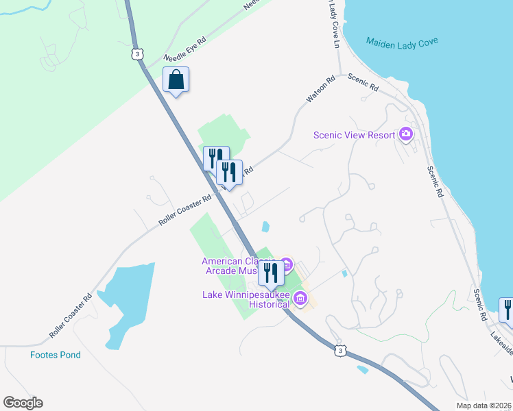map of restaurants, bars, coffee shops, grocery stores, and more near 50 Hayes Road in Laconia