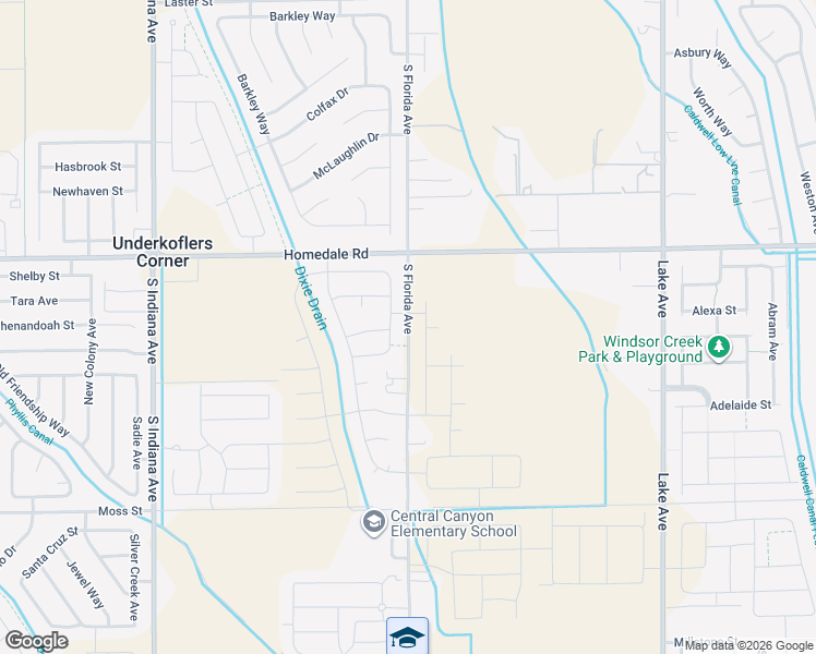 map of restaurants, bars, coffee shops, grocery stores, and more near 16892 South Florida Avenue in Caldwell