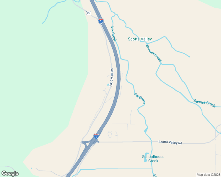 map of restaurants, bars, coffee shops, grocery stores, and more near 1694 Elk Creek Road in Yoncalla