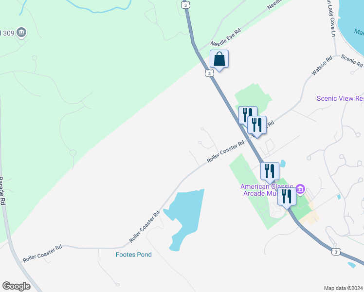 map of restaurants, bars, coffee shops, grocery stores, and more near 809 Endicott Street North in Laconia