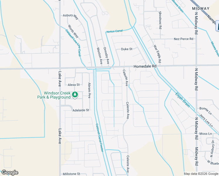map of restaurants, bars, coffee shops, grocery stores, and more near 12637 Herrick Street in Caldwell