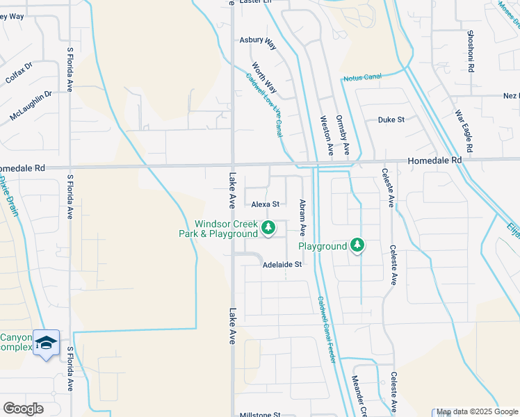 map of restaurants, bars, coffee shops, grocery stores, and more near 12913 Alexa Street in Caldwell