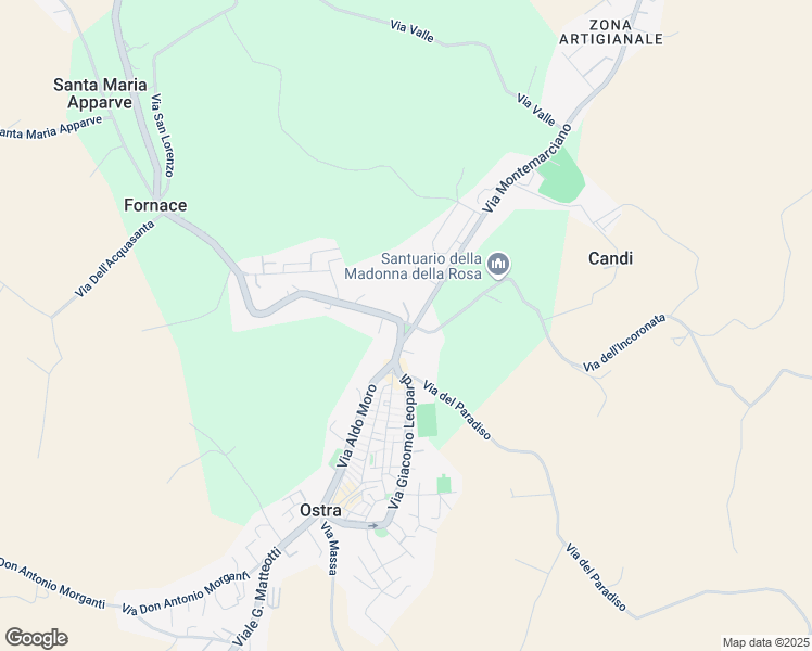 map of restaurants, bars, coffee shops, grocery stores, and more near 4 Via Madonna della Rosa in Ostra