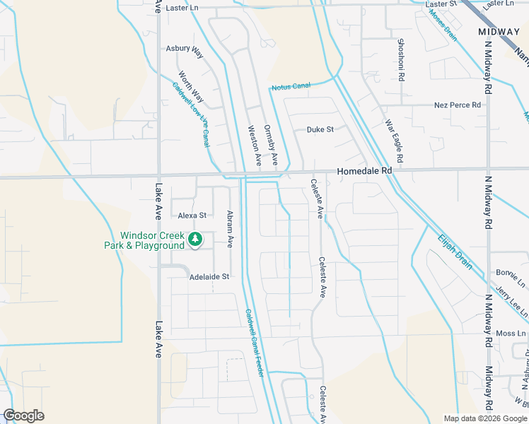 map of restaurants, bars, coffee shops, grocery stores, and more near 12637 Herrick Street in Caldwell