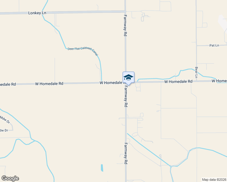 map of restaurants, bars, coffee shops, grocery stores, and more near 16071 Homedale Road in Caldwell