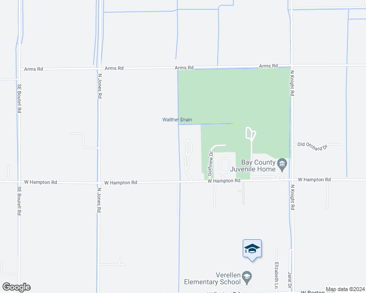 map of restaurants, bars, coffee shops, grocery stores, and more near 1818 Golfview Drive in Essexville