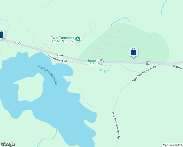 map of restaurants, bars, coffee shops, grocery stores, and more near 26 Campground Road in Meredith