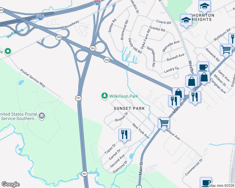 map of restaurants, bars, coffee shops, grocery stores, and more near 21 Concord Street in South Portland