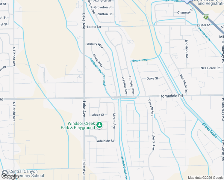 map of restaurants, bars, coffee shops, grocery stores, and more near 4009 Anza Court in Caldwell