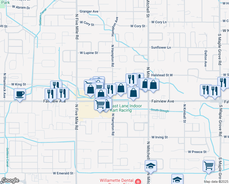 map of restaurants, bars, coffee shops, grocery stores, and more near 10162 West Fairview Avenue in Boise