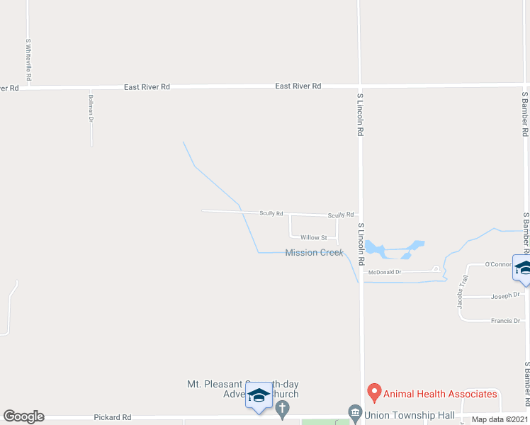 map of restaurants, bars, coffee shops, grocery stores, and more near 1735 Scully Road in Mount Pleasant