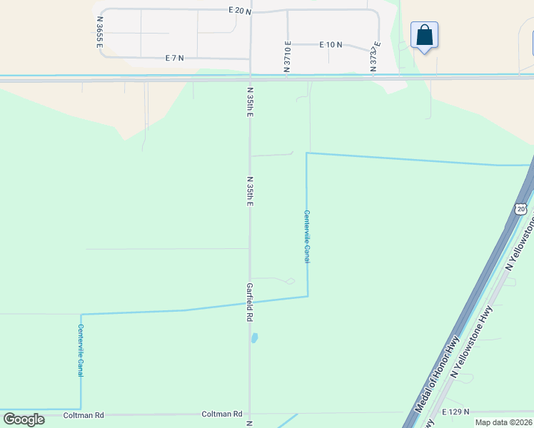 map of restaurants, bars, coffee shops, grocery stores, and more near 13719 North 35th East in Idaho Falls