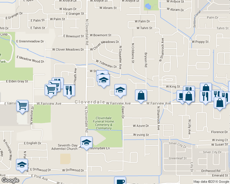 map of restaurants, bars, coffee shops, grocery stores, and more near 11931 Clover Field Lane in Boise