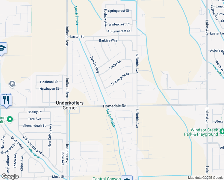 map of restaurants, bars, coffee shops, grocery stores, and more near 5515 Barkley Way in Caldwell