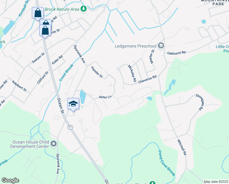 map of restaurants, bars, coffee shops, grocery stores, and more near 27 Killdeer Road in Cape Elizabeth