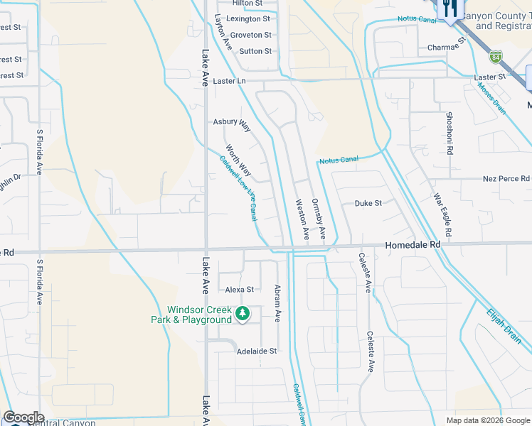 map of restaurants, bars, coffee shops, grocery stores, and more near 4009 Anza Court in Caldwell