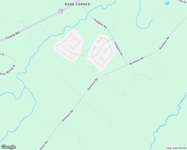 map of restaurants, bars, coffee shops, grocery stores, and more near 223 Burnham Road in Gorham