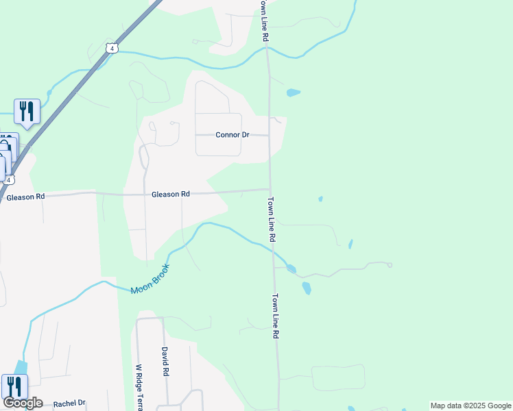map of restaurants, bars, coffee shops, grocery stores, and more near 798 Gleason Road in Rutland