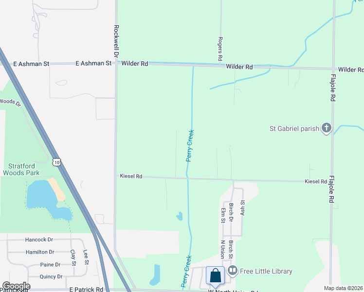map of restaurants, bars, coffee shops, grocery stores, and more near 4160 Karla Court in Midland