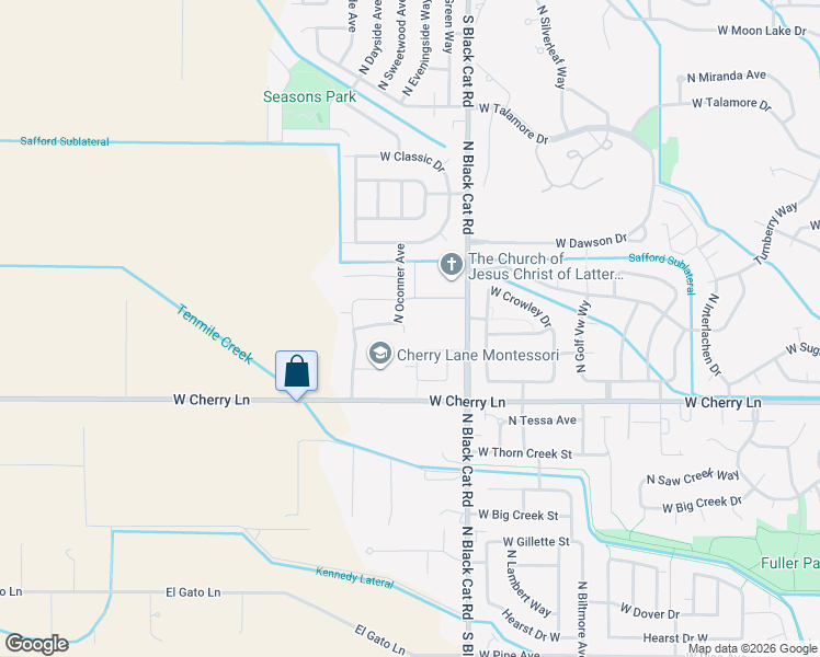 map of restaurants, bars, coffee shops, grocery stores, and more near 1818 North Oconner Avenue in Meridian