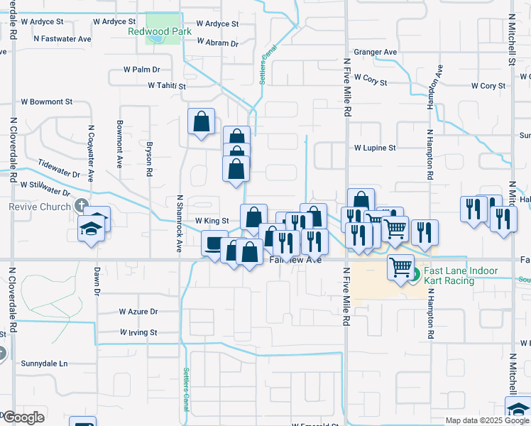 map of restaurants, bars, coffee shops, grocery stores, and more near 10977 West Halstead Court in Boise