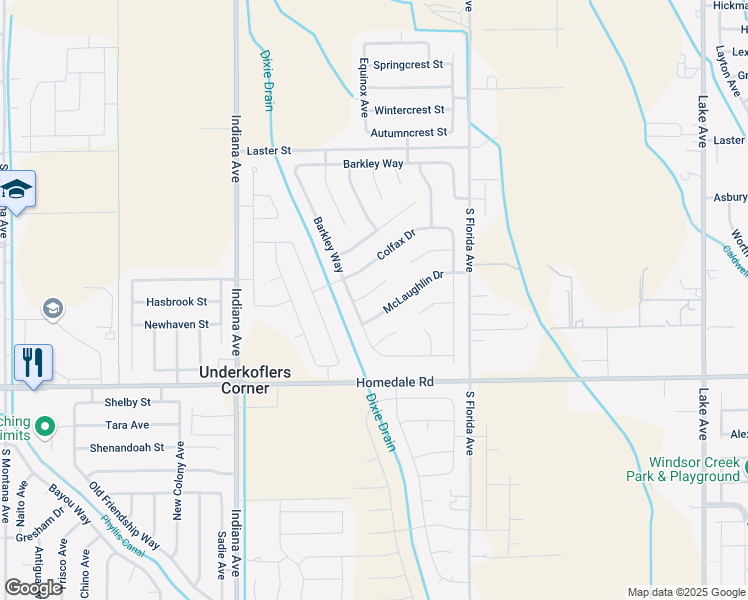 map of restaurants, bars, coffee shops, grocery stores, and more near 2510 Rankin Court in Caldwell