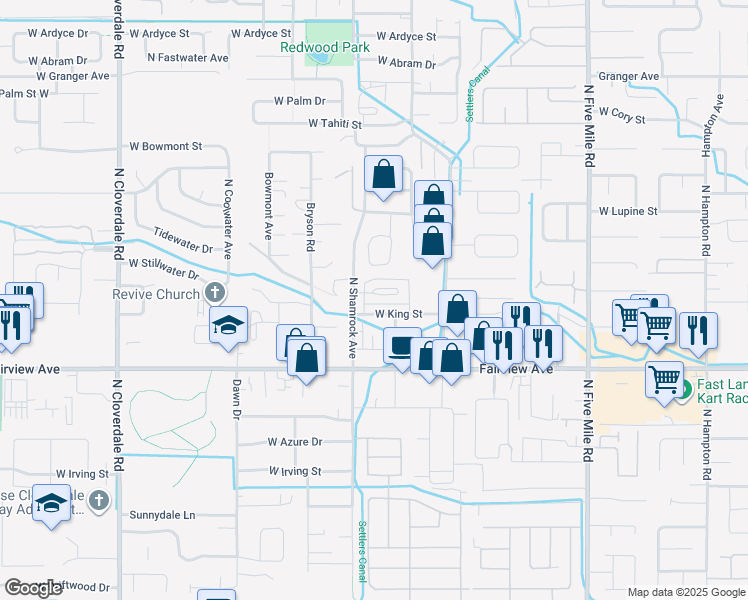 map of restaurants, bars, coffee shops, grocery stores, and more near 11355 West Knightsbridge Court in Boise