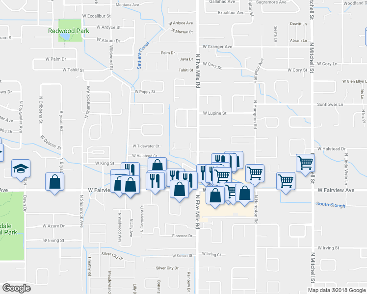 map of restaurants, bars, coffee shops, grocery stores, and more near 10733 West Halstead Lane in Boise