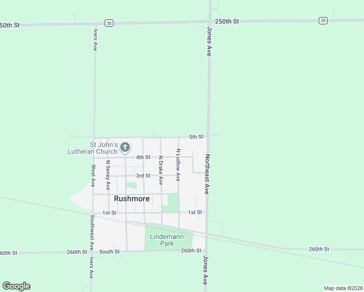 map of restaurants, bars, coffee shops, grocery stores, and more near 408 North Ludlow Avenue in Rushmore